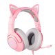 Onikuma K9 RGB Gaming Headphones with Cat Ears, Pink