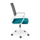 Sofotel Corta Ergonomic Mesh Office Chair, Grey and Turquoise