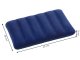 Inflatable velour pillow 43x28x9 cm Intex 68672, dark blue