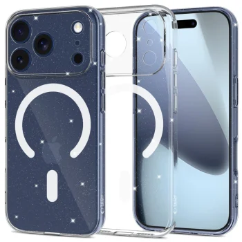 Tech-Protect iPhone 17 Pro Max Case FlexAir MagSafe, Clear Glitter