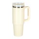 Thermal Mug with Straw and Handle, 1200 ml, Cream