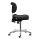 Giovanni 1005 Podiatry Stool with Ergonomic Backrest, Black