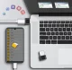 USB-C to USB-A Adapter Female to Male OTG for Data Sync and Charging, Black