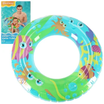 BESTWAY 36013 Inflatable Swim Ring for Kids, Fish Design, 56 cm