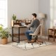 ModernHome Computer Desk with Hutch 120x60 cm Loft Style, Light Oak