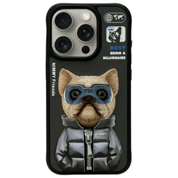 Nimmy Cool&Cute 2.0 Dog Case for iPhone 15 Pro Black