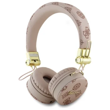 Belaidės ausinės Guess Peony Script Round Shape GUBH70EPOSMW, rudos