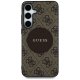 Guess 4G Round Patch Classic Logo MagSafe Case for Samsung Galaxy S25 Plus Brown