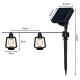Solar LED Garden Garland with Lanterns, 20 LED, Black