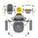 3-in-1 Height Adjustable Commode Toilet Chair