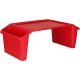 Portable Lap Desk with Organizer for Bed and Sofa, Kids Travel Tray, Red