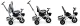 Ecotoys Tricycle with 360° Swivel Seat and Canopy, Grey