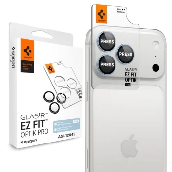 Spigen Optik Pro Glas.tR EZ Fit Camera Screen Protector for iPhone 18 Pro / 18 Pro Max, 2-Pack - Light Blue