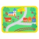Wooden Lacing Blocks with Playmat and Vehicles KX2939