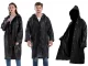 Waterproof Rain Poncho for Adults with Hood, Lightweight Packable Raincoat, Black