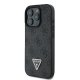 Guess iPhone 16 Pro Max Case Leather 4G Triangle Strass MagSafe, Black