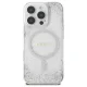 Guess Resin Gradient Glitter MagSafe Case for iPhone 16 Pro, Silver