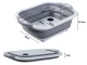 Collapsible Silicone Bowl with Plug and Cutting Board 2-in-1