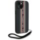 Karl Lagerfeld Saffiano Athleisure Stripes Cord Case for iPhone 15, Red