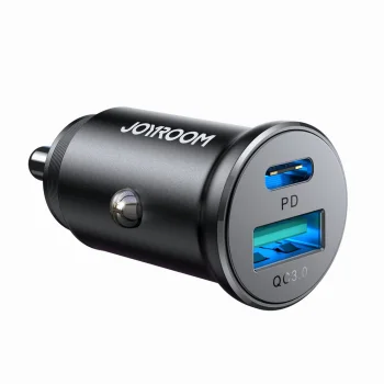 Joyroom JR-CCN05 30W USB-A / USB-C Mini Car Charger, Black