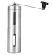 Manual Coffee Grinder with Adjustable Burr, Silver