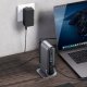 HUB Baseus CAHUB-DG0G 3x USB 3.2 Gen 1 / 2x USB-A / 2x USB-C / SD card reader, micro SD / AUX / 3x HDMI / RJ45 PD 100W...