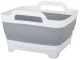 Collapsible Silicone Bowl with Drain Plug and Handles, 8L