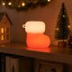 Silikona LED nakts lampiņa Ziemassvētku zeķe, USB, 3 režīmi