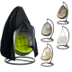 Waterproof Hanging Egg Chair Cover UV Resistant for Garden Swing GARDLOV, Black