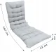 Garden Chaise Lounger Quilted Pillow Folding Chair Cushion, 160cm