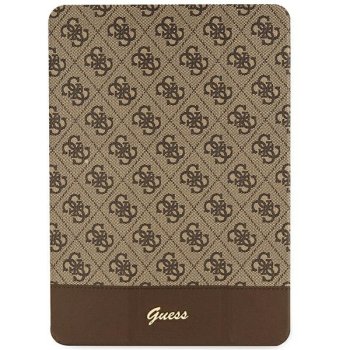 Guess iPad 10.2" Wallet Case 4G Stripe Allover, Brown