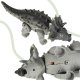Remote-controlled dinosaur - RC Triceratops - walks, lights up, and roars