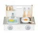 Wooden mini play kitchen for children with 7 accessories ECOTOYS