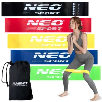 Neo-Sport NS-959 Resistance Band Set for Workouts, 5 pcs