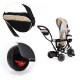 Ecotoys JM-066-9 Tricycle with Swivel Seat and Canopy, Beige