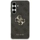 Guess Case for Samsung Galaxy S25 FE HC PU Leather 4G Metal Logo Black
