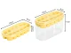 Silicone Ice Cube Tray with Container and Lid, Yellow
