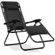 Sofotel 286500 Chillwell Soft Folding Garden Sun Lounger with Cushion, Black