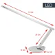Activeshop Slim LED Desk Lamp, Silver Metallic