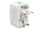 Universal Travel Adapter with Surge Protection, White