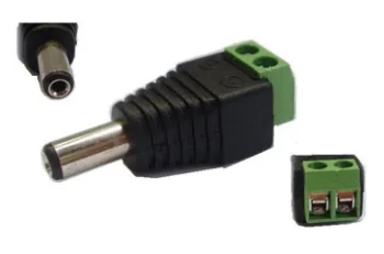 DC Power Male Connector Plug 5.5x2.1 mm, 10 pcs