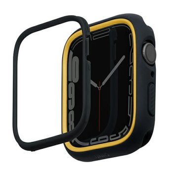 Apple Watch Series 4 / 5 / 6 / 7 / 8 / SE 44 / 45 mm Uniq Etui Moduo Cover Case, Midnight-Mustard