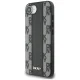 DKNY Leather Checkered Mono Pattern MagSafe Case for iPhone 16e - Black