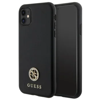 Guess 4G Strass Metal Logo Case for iPhone 11 / XR - Black