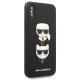 Karl Lagerfeld Saffiano Karl&Choupette Head Case for iPhone X/XS Black