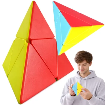 Pyraminx Speed Cube Educational 3D Logic Puzzle Toy, Multicolor