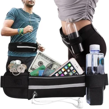 Trizand Running Belt / Fanny Pack, Black