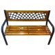 Gotel Wooden and Metal Garden Bench, 120 cm
