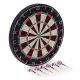 Professional Sisal Dartboard 46 cm Set with 6 Steel Tip Darts