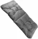 Comfortable garden chair cushion with ties, grey